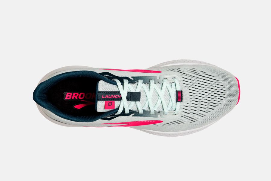 Brooks Launch 8 Road Running Shoes Womens Grey/Pink 467520-SQI